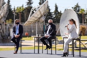 El acto en la Estación Terrena de Arsat en Benavídez - Crédito: Arsat